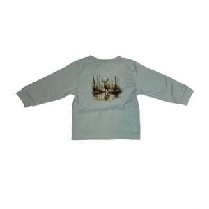 NEW EMMA JEAN boys' buck deer shirt in green